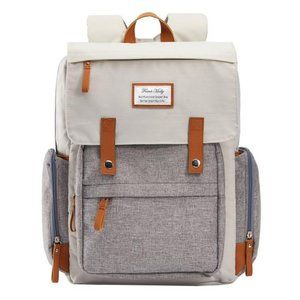 Diaper Bag Backpack Large Multifunction Travel Baby Bag for Mom Dad Cream White